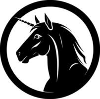Premium Minimalist Unicorn Logo Design - Flat Illustration for T-Shirts, Mugs, and More - Perfect for Unicorn Lovers and Trendsetters vector