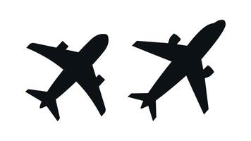 Plane icon set isolated on white background. illustration. vector