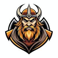 Modern Vikings Mascot Logo with Bold and Dynamic Design vector