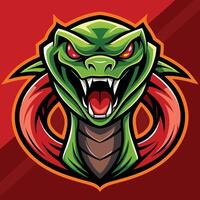 Viper Snake Mascot with Background Immersion vector