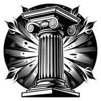 Enchanting Cover Design Adorned with Classical Architecture Elements vector