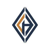 Dynamic Logo of a Rotating Rhombus with Initial Letter F Emblem vector