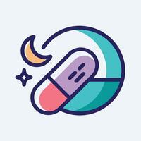 Professional Logo Template for Sleep and Pill Business with Visual Representation vector