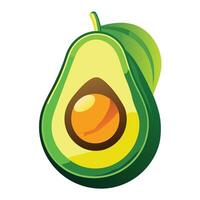 Vibrant Avocado Illustration with a Gradient Color Scheme vector