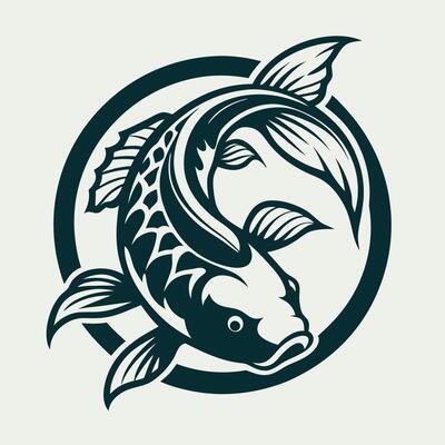 Intricate Grudge Koi Fish Depicted in Vibrant Art