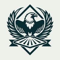 ized Image of a Majestic Eagle for Small Scale Use vector