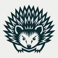 Abstract Illustration of a Hedgehog and a Porcupine Silhouette vector