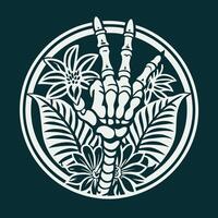 Illustration of Skeleton Hand Making a Hang Loose Gesture on a Transparent Background vector