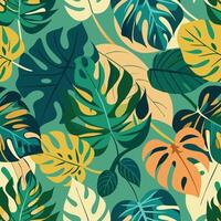 Monstera Leaf Pattern Background Art for Design vector