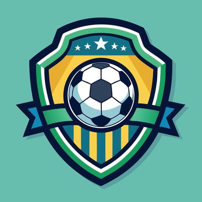 Illustration of a Football Championship Badge Set with Various Logos