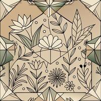Delicate Envelope Adorned with Botanical Line Drawing in Nature s Grace vector