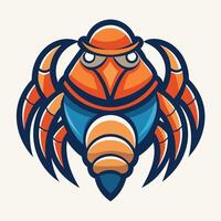 Full Color Logo Template for Hermit Crabs vector