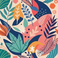 Enchanting Floral Rose Pattern with Vibrant Blooms on Dark Background vector