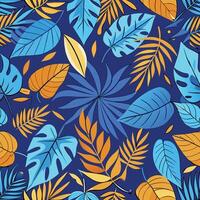 Eye Catching Abstract Seamless Botanical Pattern with Intricate Leaf Background vector