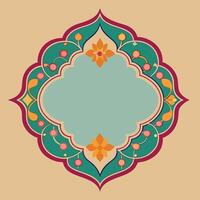 Intricate Mughal Decorative Pattern Frame Illustration for Interior Design vector