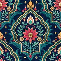 Traditional Mughal Seamless Pattern for Decorative Use vector