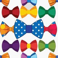 Complete Bow Tie Set with 8 Accessories in Realistic 3D Rendering vector