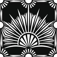 Vintage Style Art Deco Decorative Element with White Background vector