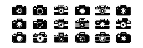 Camera icon set. flat illustration of icon on white background vector