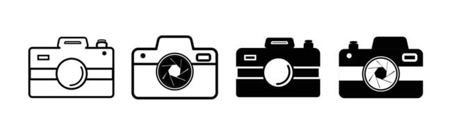Camera icon set. photo camera icon. camera photography icon set. vector