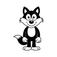 Cute weaswel with white background. vector