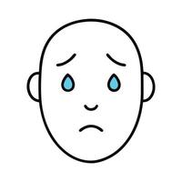 A silhouette face white background. vector