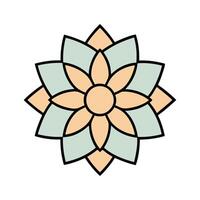 A minimalist mandala design symbolizing harmony on a white background. vector