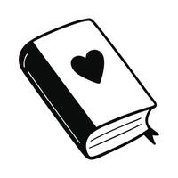 A minimalist black and white book illustration. vector