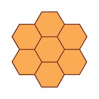 A minimalist pattern of repeating hexagons symbol on a white background. vector