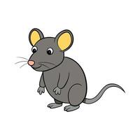 Cute rat with white background. vector