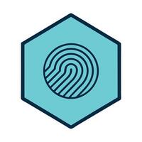 A silhouette fingerprint on a white background.2 vector