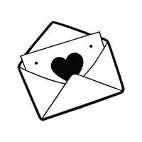 Open envelope on a white background. vector