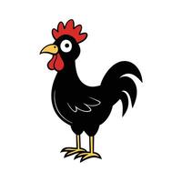 Cute hen with white background.3 vector