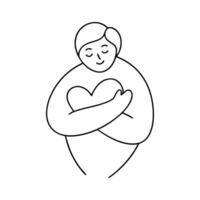 A simple person huggin. vector