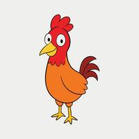 Cute hen with white background.2 vector