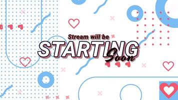 Animation of blue and pink geometry stream background. Looping animation video