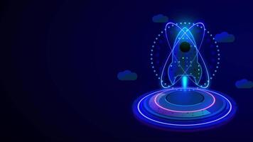 Animation of abstract rocket business technology background concept video