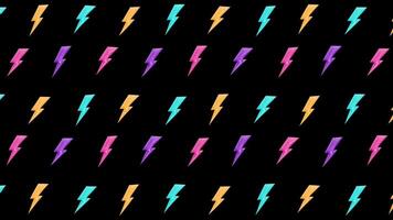 Thunder pattern background animation. Looping video