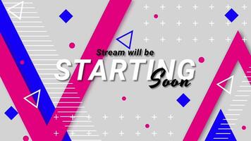 Animation of colorful geometry stream pack background. Looping animation video