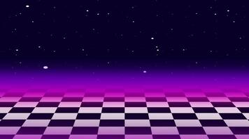 Vapor wave background with checkered, Retro futuristic background animation video