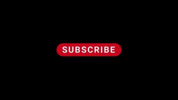 Animation of Subscribe button. Green screen video