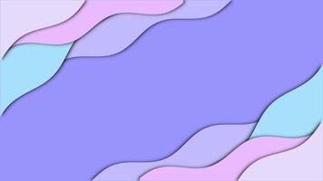 Wavy pastel layers form abstract background animation video