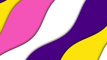Abstract colorful papercut background animation. Looping animation video