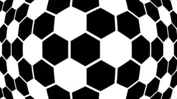 Black hexagonal shapes form a repeating pattern on white background animation video