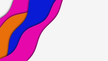 Abstract papercut with copy space background animation. Looping animation video