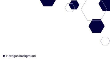 Abstract hexagonal shapes background animation video