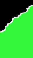 Animé de vert et blanc papier transition sur transparent Contexte video