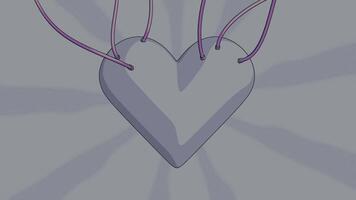 Pulse of the techno heart cartoon seamless loop video