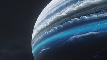 An artist's rendering of the planet with clouds photo