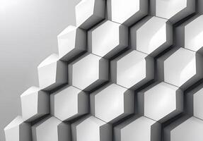 3d rendering of a hexagonal pattern on a white background photo